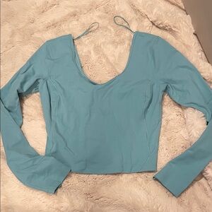 Lululemon Athletica Light Blue Crop Top